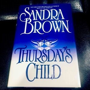 👀4/$25 “Thursday’s Child” by Sandra Brown Funny Romance Novel Hardcover